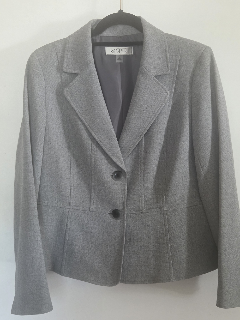 Kasper Classic Gray Women's Fitted Blazer